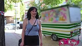hot plump brunette milf emmita smiles rides young stud cowgirl in public car moaning dirty