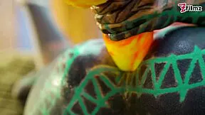 omg tattooed goth queen fingers gaping asshole in lingerie heels!