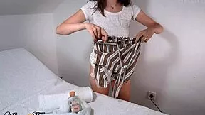 skinny wife sneaks off for secret masseur massage session