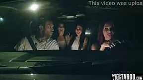 i'm like so sorry but this redhead milf gets pounded hard in ghostly foursome