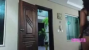 your aunt's boyfriend helps petite latina flash small tits and stroke in lingerie solo tease