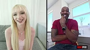 Think this spinner slut's tight hole can handle that massive BBC creampie?