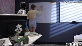 Lesbian Teens Maya Kendrick And Eliza Ibarra Dive Into Licking Horny Teacher Liv Revamped's Pussy!