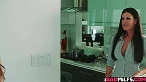 dylan snow's big cock gets double teamed by gf arielle faye and stepmom india summers