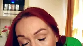 Redhead Stepsis Sucks Stepbro During Nap! Tattooed Slut Deepthroats in Secret POV