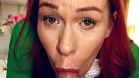 Redhead Stepsis Sucks Stepbro During Nap! Tattooed Slut Deepthroats in Secret POV