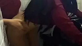 ESTUDIANTE LATINA PETITE BENT OVER DOGGYSTYLE IN PUBLIC SCHOOL BATHROOM CREAMPIE TIGHT PUSSY