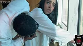 Ava Valentina gets pounded by big black cock against hotel window till soaked