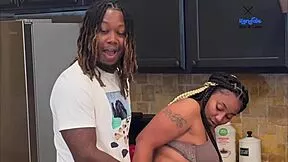 big booty stepmom home alone with stepson on new years sticks his throbbing big cock in her till creampie fills her belly