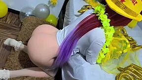 new years got wild with her virgin pussy rituals anal sex and crazy creampie night