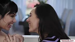 she eagerly licks shaved pussy on our first formal date