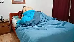 Big-bottomed stepmom shares bed with 18+ stepson and soon rides his cock hard