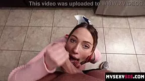 FINALLY SHOOT MY LOAD DEEP IN STEPSISTER'S THROAT AFTER DOGGYSTYLE POUNDING AND COWGIRL RIDE!