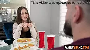horny stepsis sneaks off to fuck stepbro behind stepdad's back