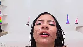 Emily White's First Time Double Anal with Two Huge Cocks in 6-on-1 Gangbang