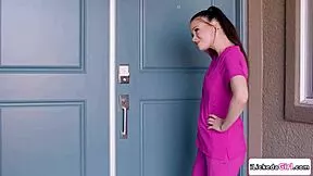 hey client you feel that? my tongue's deep in your pussy making you moan like crazy during this busty massage