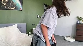 First time busty virgin stepsis rides cowgirl deepthroat ends with huge cumshot pov