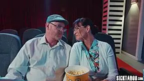 Hey teen athena faris why moan so loud RIDING boyfriend's cock at cinema?