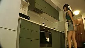 Petite Coeds Flash Ass Pussy in Shared Apartment