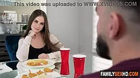 horny stepsis sneaks off to fuck stepbro behind stepdad's back