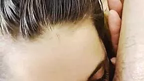 Wet Euro Babe Gags on Cock with Messy Deepthroat Rimming and Spitting