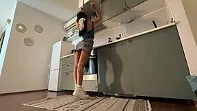 Petite Coeds Flash Ass Pussy in Shared Apartment