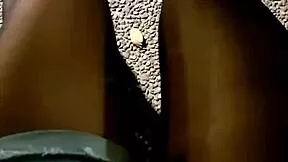 chinese shemale in stockings masturbates outdoors cums hard in public show your legs spread wide