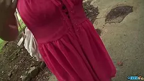 hey, this fashionista met a cute asian in the park... now she's deepthroating old cock at home