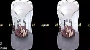 Antonia Sainz Teases With Pee And Dildo Toys On Sofa In VR