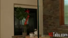 cheerleader student hikes skirt panties seducing old professor uniform fuck