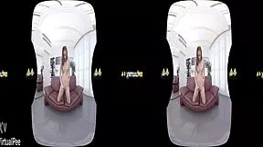 Antonia Sainz Teases With Pee And Dildo Toys On Sofa In VR