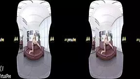 Antonia Sainz Teases With Pee And Dildo Toys On Sofa In VR