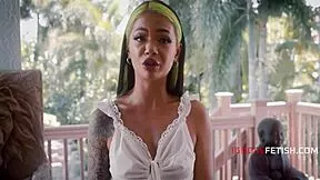 Petite Asian pays family dues with eye-rolling freeuse tit worship