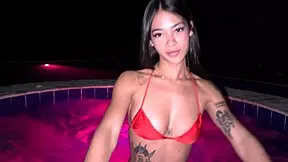 i crave pounding that wet latina pussy in the jacuzzi under night stars
