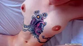 blonde teen babe's cute face covered in hot cumshot after rough doggystyle pounding 💦😍🍆