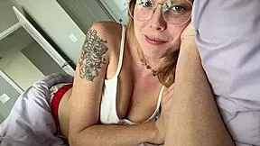 lucy fox sneaks bed for pov creampie with scott stark