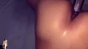 Petite skinny hood teen bends over for big dick doggystyle in tight pussy