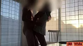 stepdaughter creampied under sexy white dress and high boots doggystyle