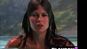 Gorgeous Petite Model Brittny Ward Poses Seductively in Red Lingerie Teasing Small Tits Outdoors