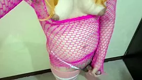 oh god my puffy nipples ache as i milk them hard slapping tits with huge dildo