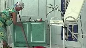 Ugly Granny's Tight Cunt Fisted Roughly by Doctor