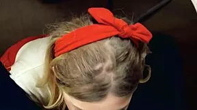 how does nerd's cock feel bending cheerleader over classroom desk?