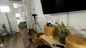 i was doin my tiktok try-on haul in lingerie n skirts n then i find this huge dick waitin in my room oh god