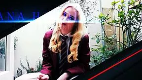 This cute goth teen 18+ kneels down sucking hard old cock before he fucks her tight emo pussy hardcore.