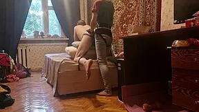 anastasia pegs sasha's ass hard in homemade femdom 😈