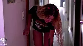 hey burglar bitch breaks in for rough lesbian scissoring with petite latina