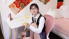 naughty japanese student flashes wet shaved pussy craving big dicks nearby