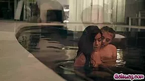 how deep will savannah sixx grope gia derzas big natural tits before bedroom tribbing pussy kissing?