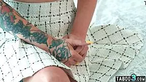 petite stevie moon wakes up slurping boyfriend's monster cock deep!