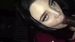 amateur 19 year old spanish girl deepthroats massive black cock in hood